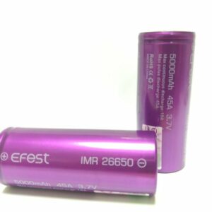 BATERIA LI-ION 26650 3.7V 5000MAH HIGHT DRAIN 45A - EFEST PURPLE - UNITÁRIO