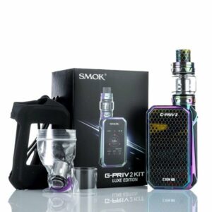 KIT G PRIV 2 230W LUXE EDITION C/ ATOMIZADOR TFV12 PRINCE - SMOK + 2 BATERIAS SAMSUNG 30Q 18650 3.7V 3000MAH