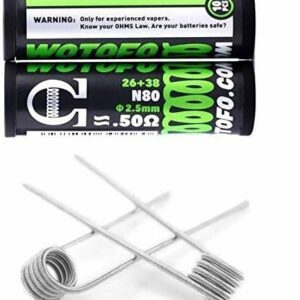 PREBUILT N80 FUSED CLAPTON 0.50Ω PARA RTA / RDA - WOTOFO