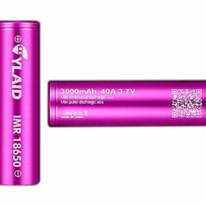 BATERIA 18650 LI-MN IMR CYLAID 3.7V 3000MAH HIGH DRAIN 40A - UNITÁRIO