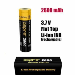 Bateria 18650 Li-Ion  3.7V 2600mAh High Drain 20A - Aspire Unitário