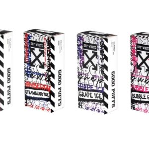 POD DESCARTÁVEL 5% 6000 PUFFS - BUBBLE GUM ICE - OFF WHITE