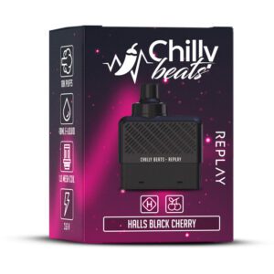 CARTUCHO ( REFIL ) REPLAY 10K PUFFS - HALLS BLACK CHERRY - CHILLY BEATS