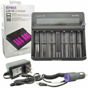 CARREGADOR LUC V6 LCD CHARGER - EFEST