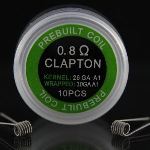 PREBUILT CLAPTON 0.8Ω PACK COM 10 - COIL'S PREBUILT COIL