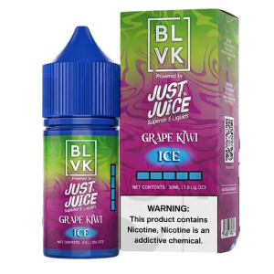 LÍQUIDO GRAPE KIWI ICE - NICSALT - BLVK/JUST JUICE